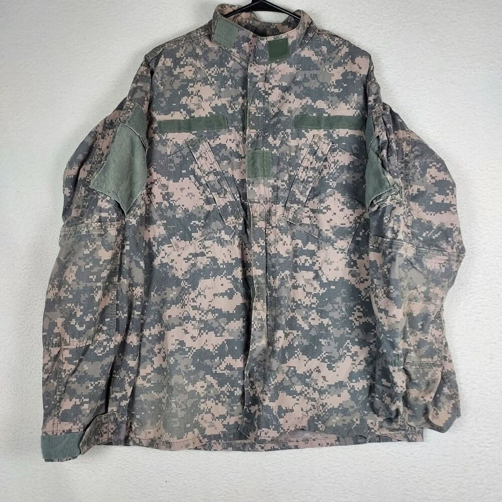 US Army ACU Combat Jacket Large Long Digital Camo Military Uniform Coat